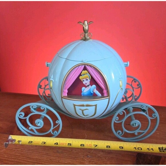 Disney Parks Cinderella's Carriage Popcorn Bucket Disney Souvenir Teal Green - Picture 6 of 7